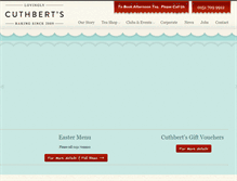 Tablet Screenshot of cuthbertsbakehouse.co.uk
